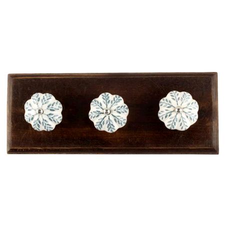 Brown And Black Ceramic Wooden Hook